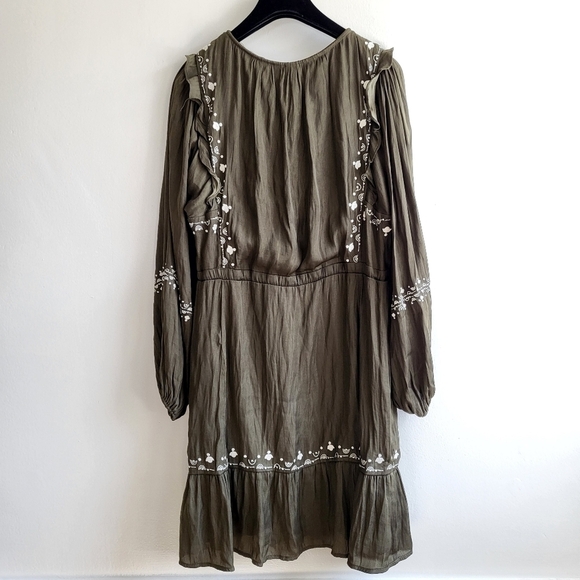 New Dolan Collection Elise Tasseled Green Dress Anthropologie NWT XXS - Picture 8 of 11